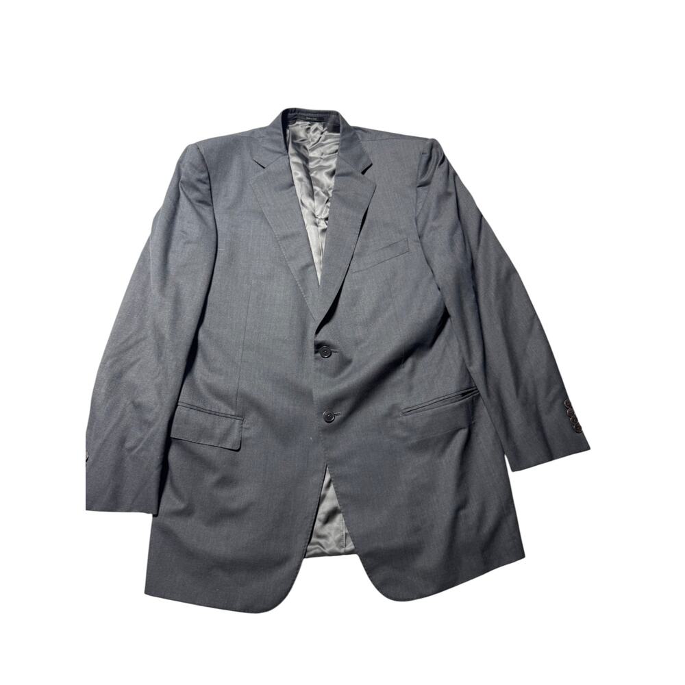 Ermenegildo Zegna Blazer Jacket Mens 56L Gray Wool Roma Fit Notch Lapel Lined - Picture 3 of 15